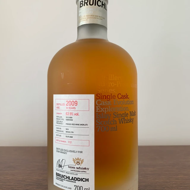 Bruichladdich 2009 Micro Provenance Single Merlot Cask 10 Year Old