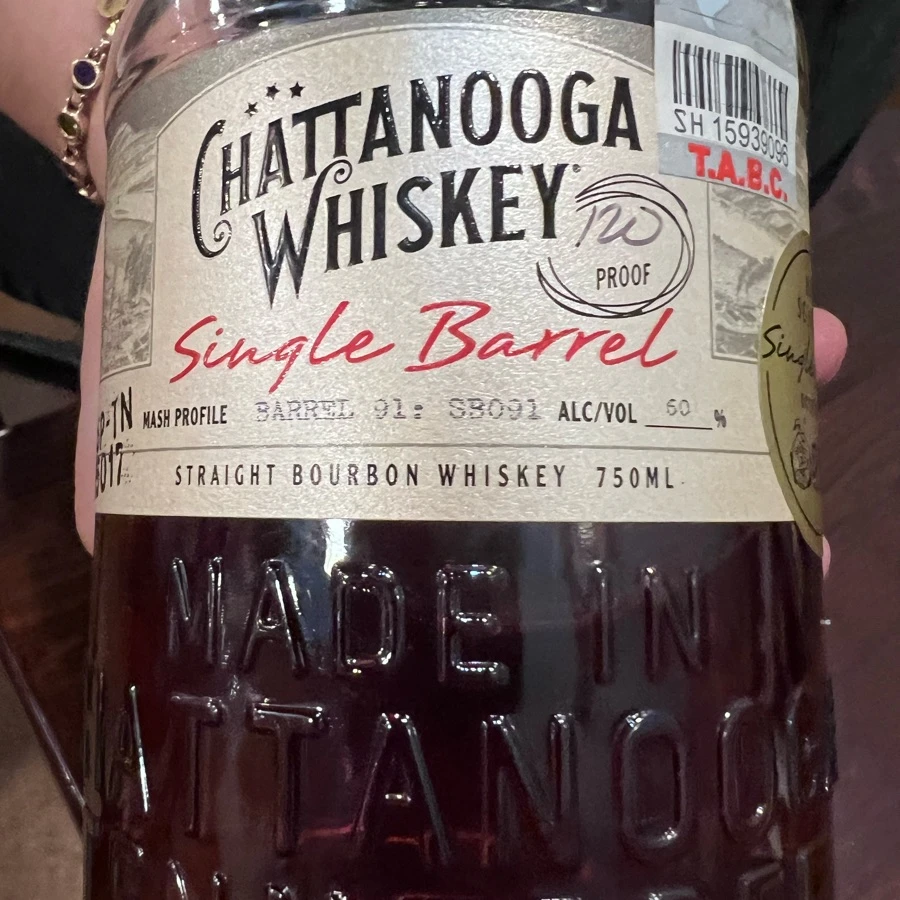 Chattanooga Whiskey Single Barrel DSP-TN 15017 Barrel 91: SB091 (Spec's Wine & Spirits)