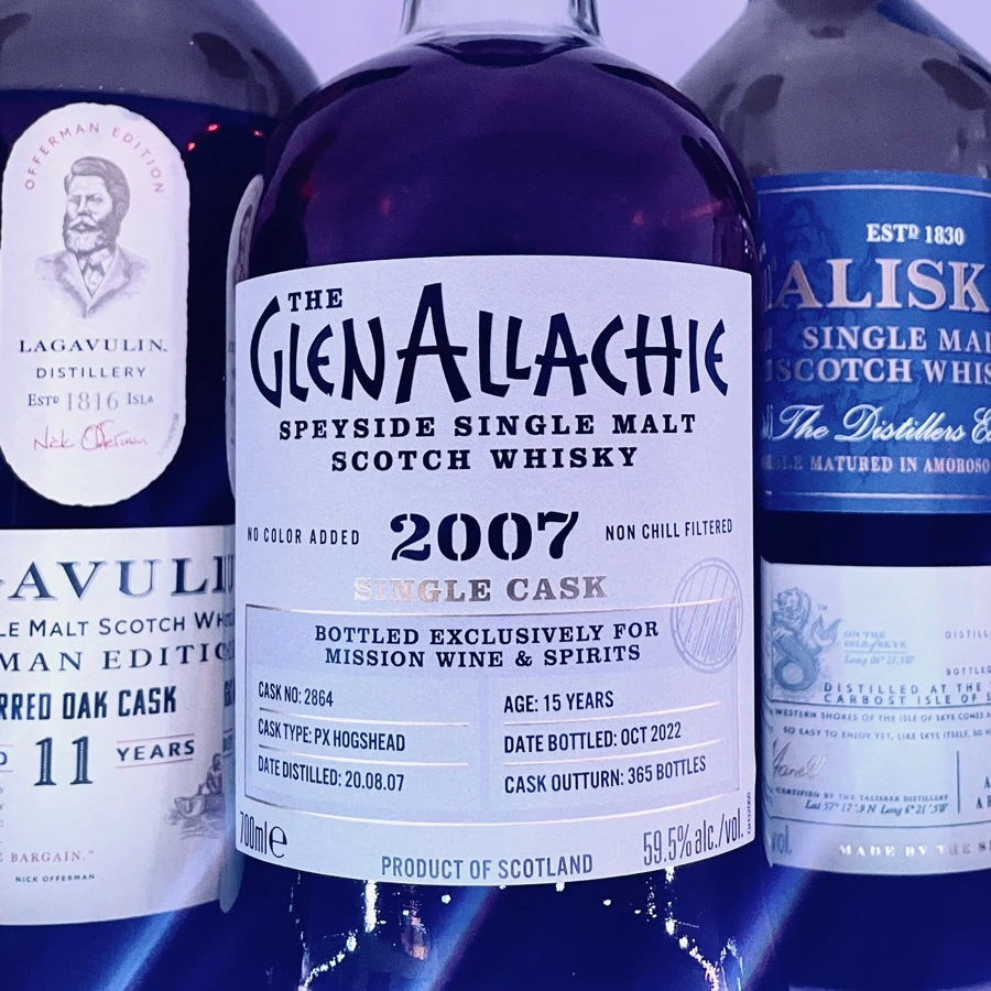 Glenallachie 2007 15 Year Single Cask #2864 PX Hogshead