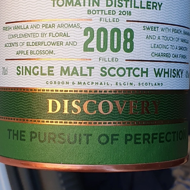 Tomatin 2008 Discovery (Gordon & Macphail)