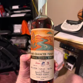 Rare Character Presents Single Barrel Series Selected By Liquorun,Brazos Bourbon Hounds,BlueBonnet Bourbon Barrel No. AQU-3338 Kentucky Straight Bourbon Whiskey Cask Strength