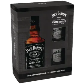 Jack Daniels Black W 2 Glasses Gift