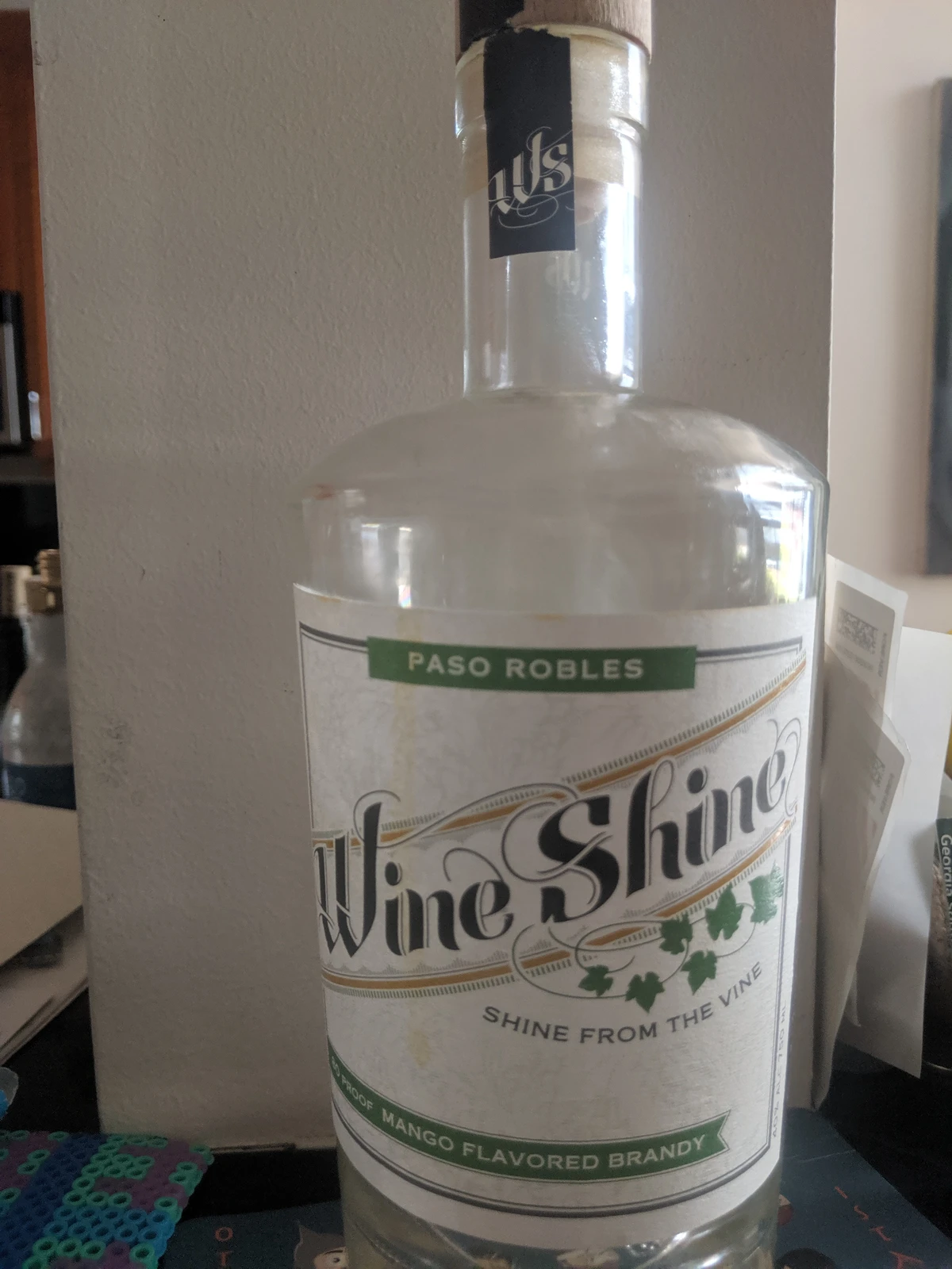 Wine shine mango flavored brandy