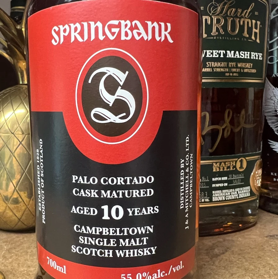 Springbank 10 year PALO CORTADO CASK MATURED