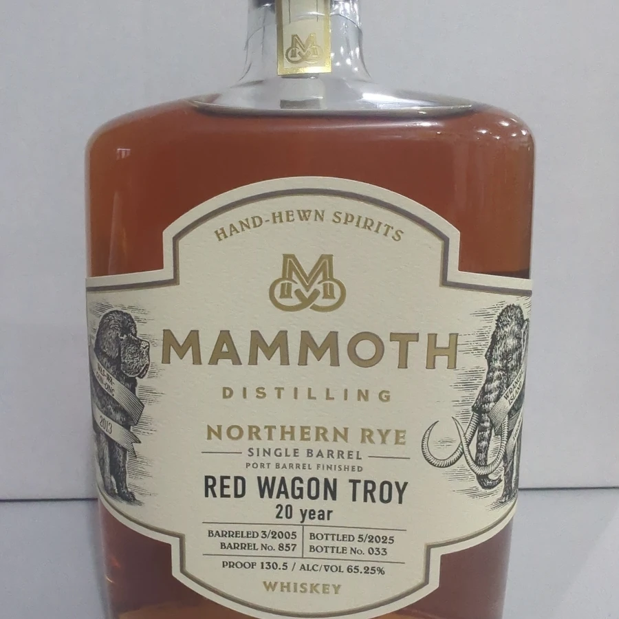 Mammoth Northern Rye Single Barrel Port Barrel Finished - Red Wagon Troy MI 20 yr