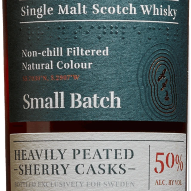 Arran Small Batch Heavily Peated - Sherry Casks - Bottled Exclusively for Sweden