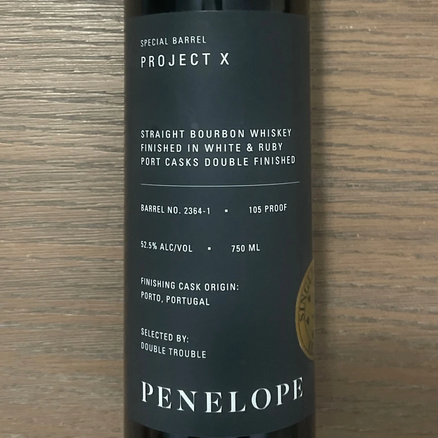 Penelope Project X Straight Bourbon Whiskey Finished In White & Ruby Port Casks Double Finished - Double Trouble