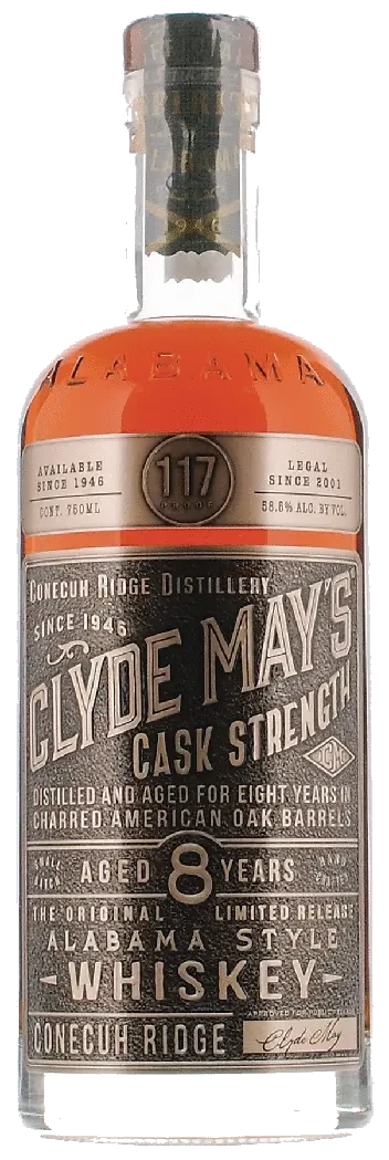 Clyde May's 8 Year Cask Strength Alabama-Style Whiskey