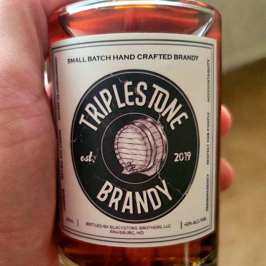 Blackstone Brothers Distillery Triplestone Brandy Small Batch "Staggered Arrival"