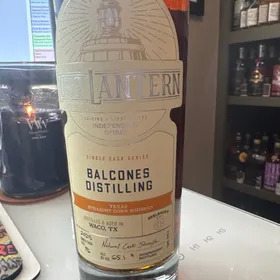 Lost lantern, single cask series, Balcones distilling, Texas straight corn whiskey