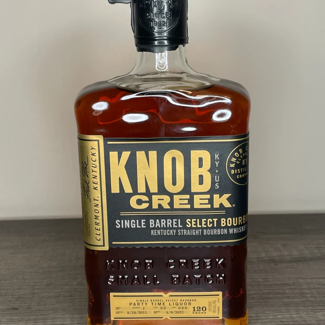 Knob Creek Single Barrel Select Bourbon (Party Time Liquor, 4/9/2021)
