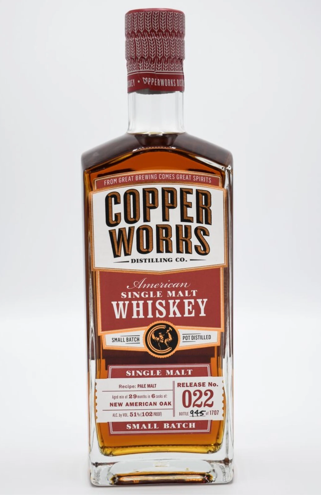 Copperworks American Single Malt (Release No. 022)