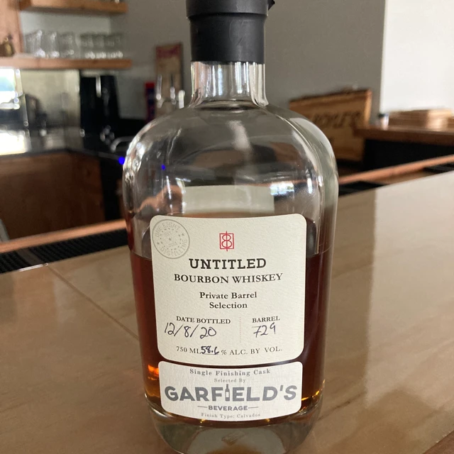 Untitled Bourbon Whiskey Private Barrel Selection Garfield's