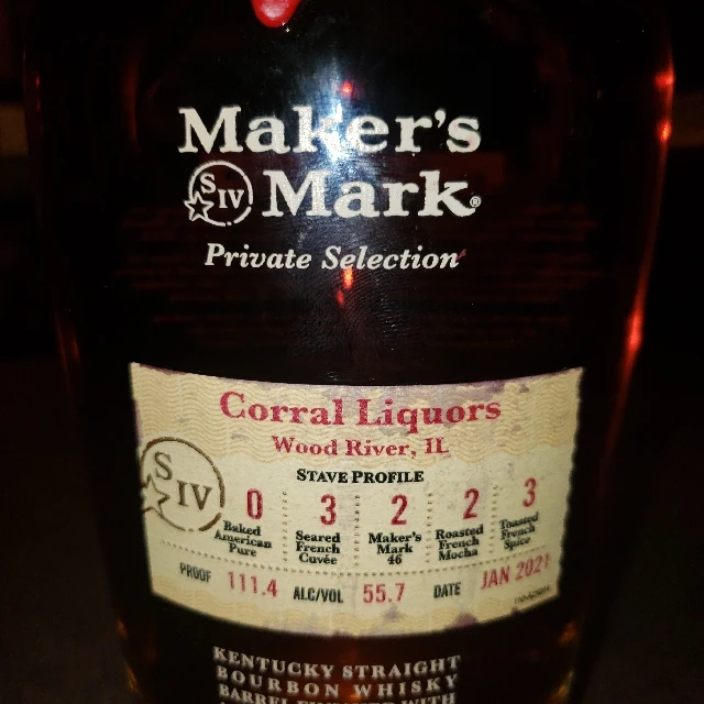 Maker's Mark Private Selection (Corral Liquors pick 01/2021)