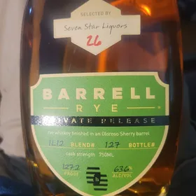 Barrell Rye Private Release 1L12 finished in Oloroso Sherry Barrel (Seven Stars Liquors)