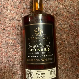 Starlight Distillery Carl T. Huber's Rickhouse Select Single Barrel Indiana Straight Bourbon Whiskey