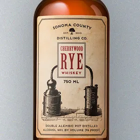 Sonoma County Distilling Co. Cherrywood Rye Whiskey (Batch #1)