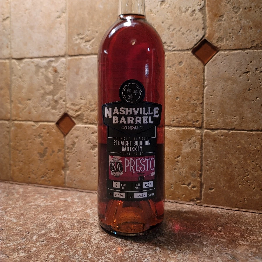 Nashville Barrel Single Barrel Straight Bourbon #928 (Mash & Journey Whiskey Club, "Presto" Barrel Pick)