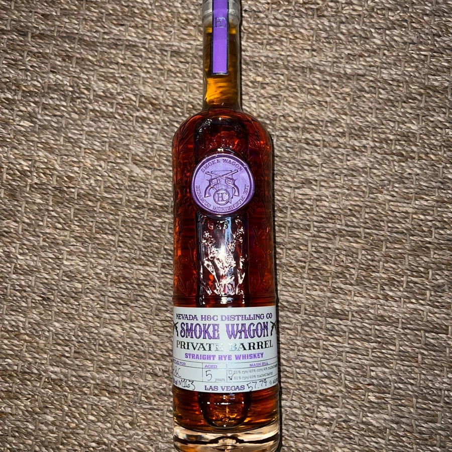 Smoke Wagon Private Barrel Straight Rye Whiskey M163 Aged 5 Years