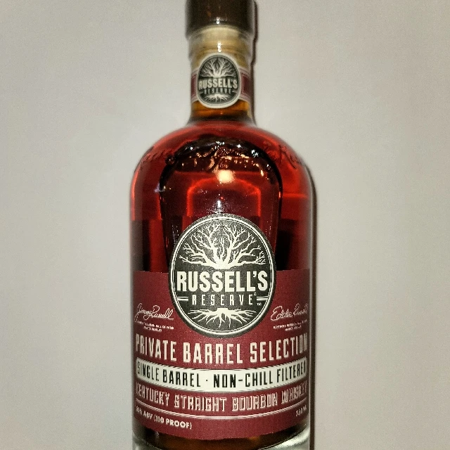 Russell's Reserve Single Barrel Bourbon Private Barrel Selection Barrel# 21-0800 (Brown Water Social Club/Cloud 9 Barrel Pick 2021)