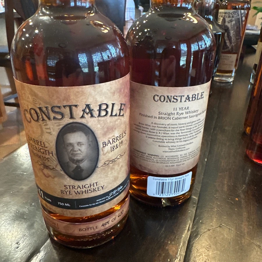 Constable Barrel Strength Straight Rye Whiskey Batch 1 Barrels 18 & 19