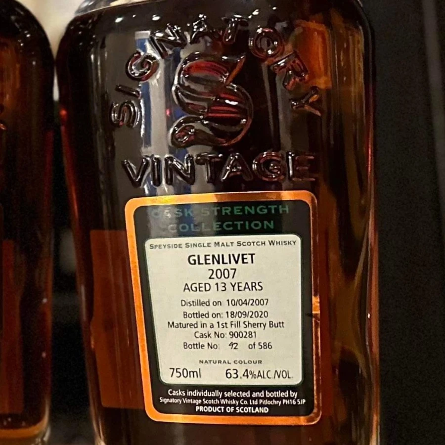 Glenlivet 2007 13 Years (Signatory Vintage Cask Strength Collection)