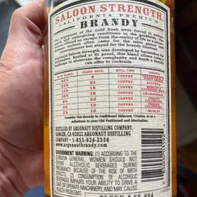 Argonaut Saloon strength brandy