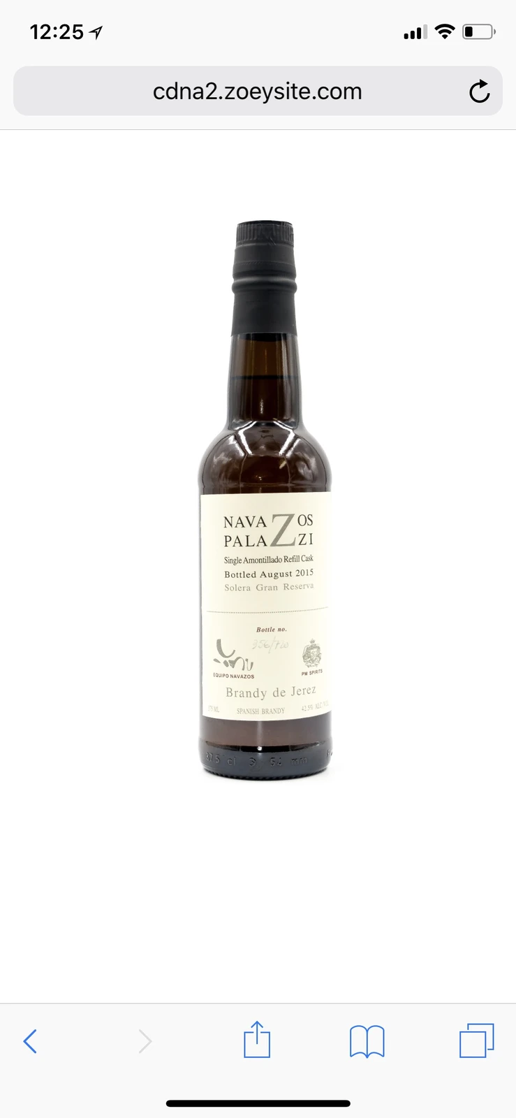 Navazos Palazzi Single Amontillado Refill Cask