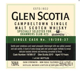 Glen Scotia Single Malt 10 Years Peated (Drammers pick)
