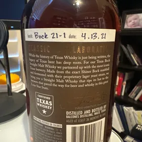 Balcones Texas Bock Batch 2 - Bock21-1 - 4/13/21