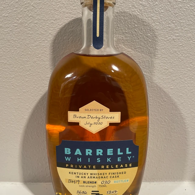Barrell Whiskey Private Release Armagnac Cask Finish Cask Strength Blend BH19