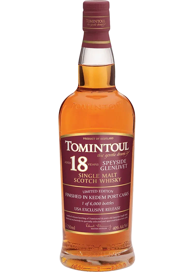 Tomintoul 18 (Kedem Port Casks) - Kosher