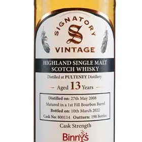 Signatory Vintage Pulteney 13 year old First Fill Bourbon