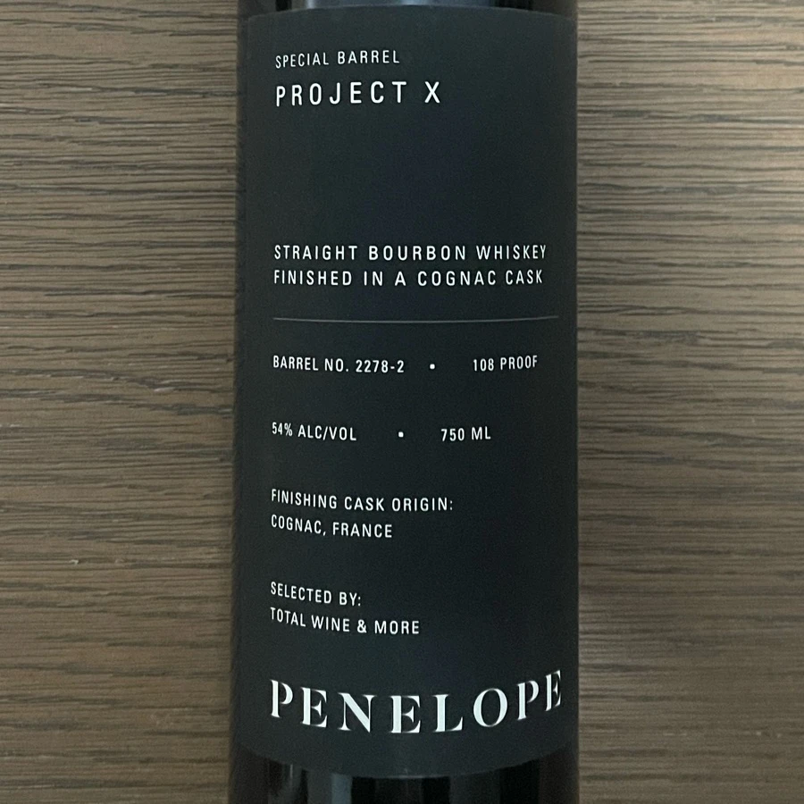 Penelope Project X Straight Bourbon Whiskey - Finished In A Cognac Cask - Total Wine & More