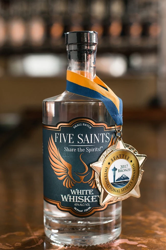 FIVE SAINTS WHITE WHISKEY