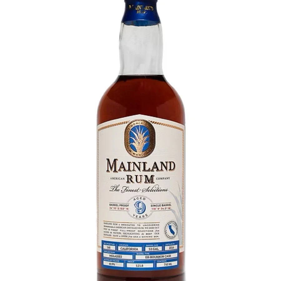 Mainland American Rum Company Aged 9 Years Single Barrel Location California