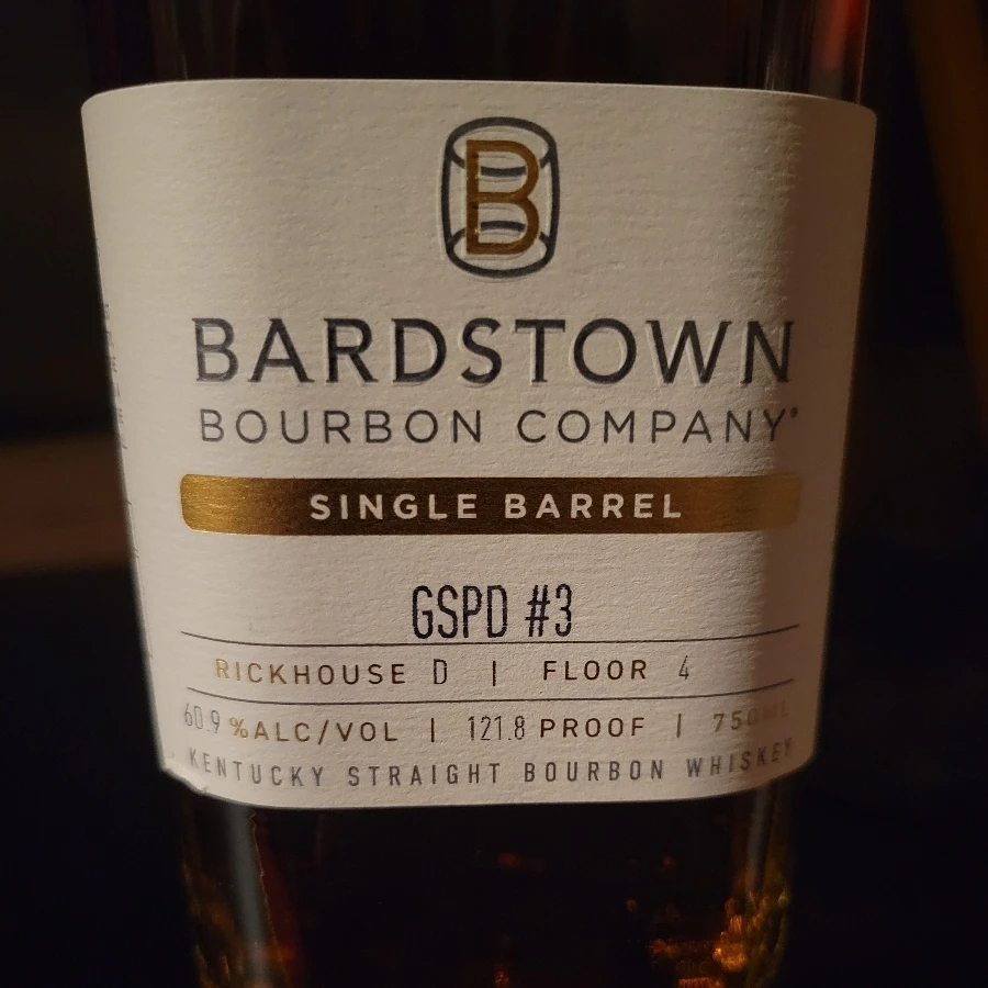 Bardstown Bourbon Company Single Barrel GSPD #3 Rick. D I Fl. 4