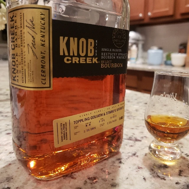 KNOB CREEK SINGLE BARREL SELECT W-W F-04 R-025 TOPPLING GOLIATH & STARK'S SPORTS SHOP