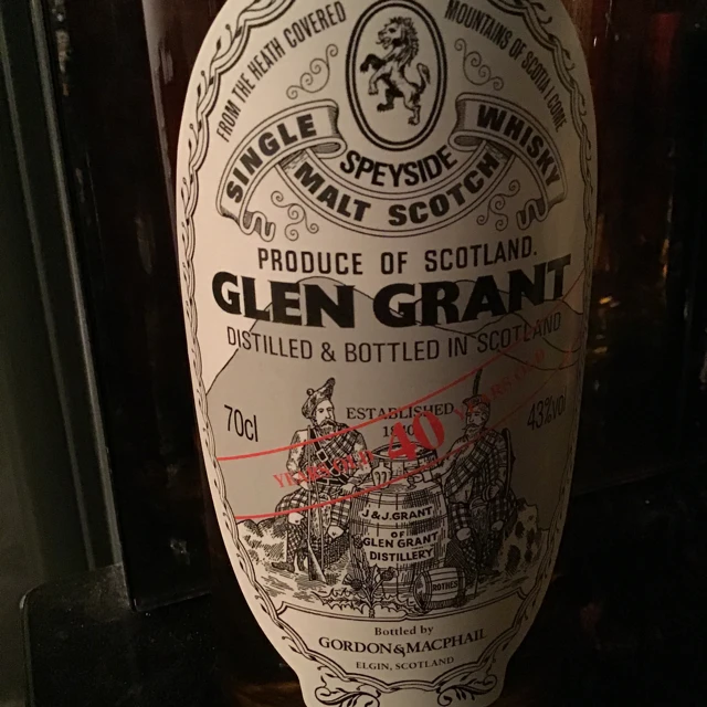 Glen Grant 40 Year Distillery Labels (Gordon & MacPhail)