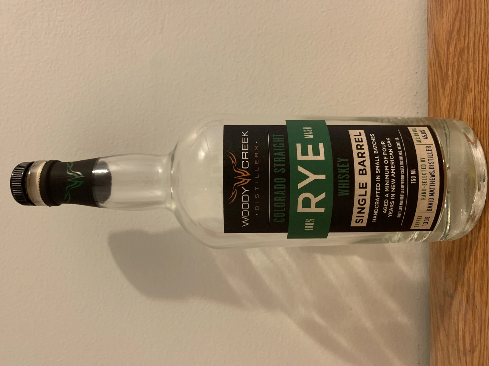 Woody Creek Single Barrel 100% Colorado Rye