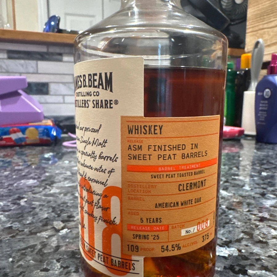 Jim Beam Distillers Share ASM finished in Sweet Peat Toasted Barrels