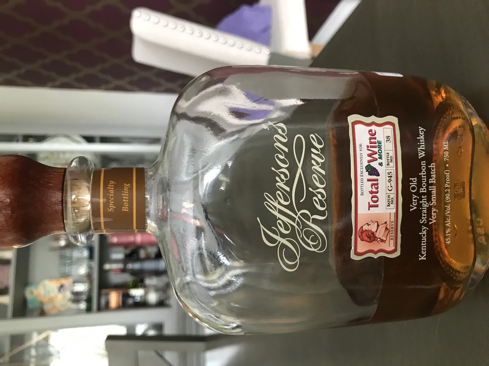 Jefferson's Reserve Very Old Bourbon Batch G-945 (Total Wine)