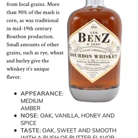 GEO Benz Bourbon Whiskey