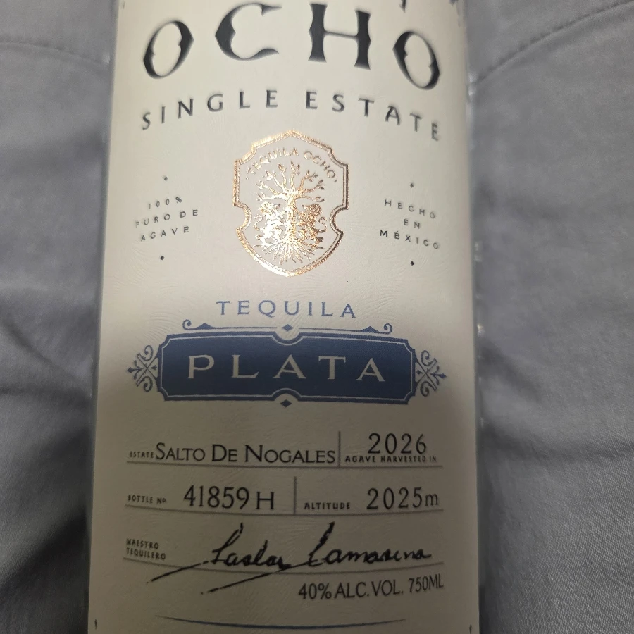 Tequila Ocho Plata Salto de Nogales