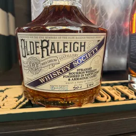 Olde Raleigh whiskey Society, straight bourbon, whiskey finished in Tawny, Port and Armanac cask