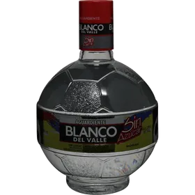 Blanco De Valle Aguardiente Sin Azucar Soccer Ball Bottle