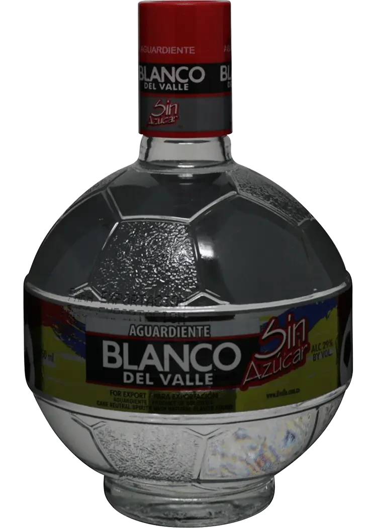 Blanco De Valle Aguardiente Sin Azucar Soccer Ball Bottle
