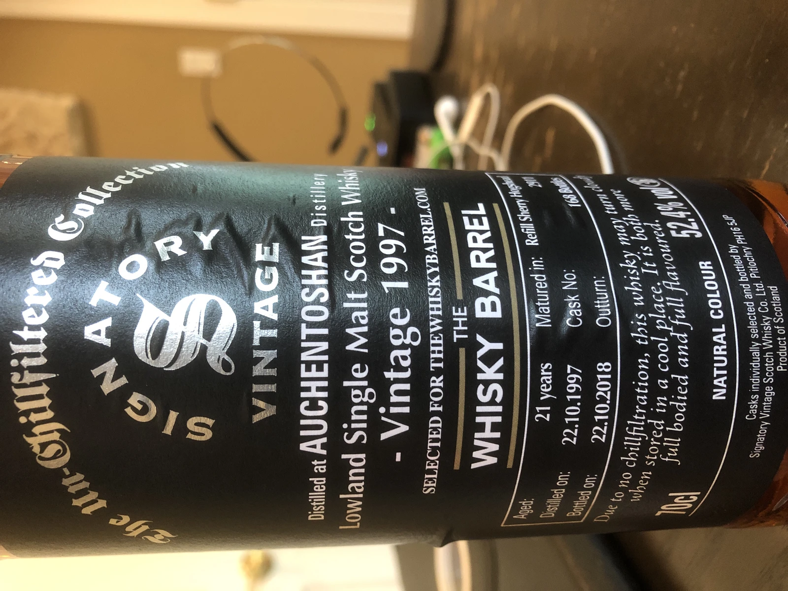 Auchentoshan 1997 21 Year Un-Chillfiltered Collection (Signatory) The Whisky Barrel