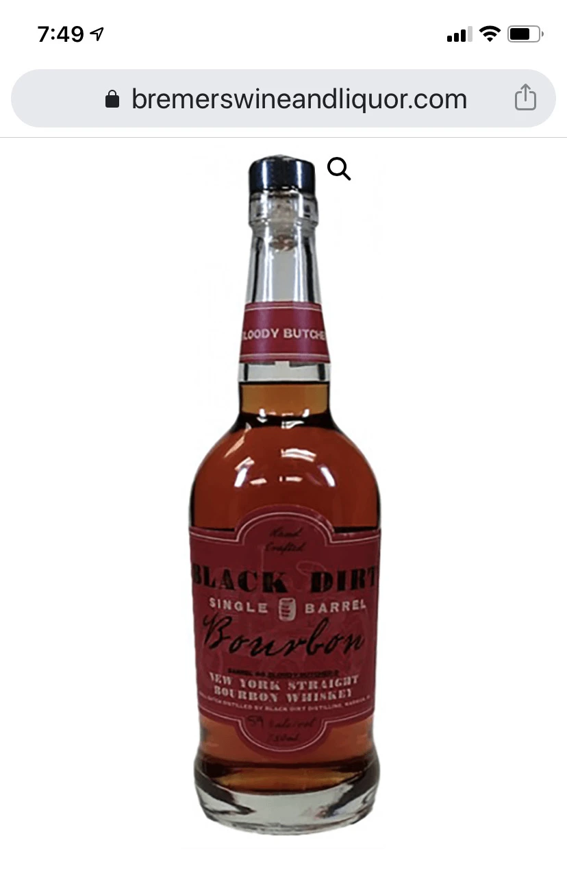 Black Dirt Bloody Butcher Single Barrel Bourbon