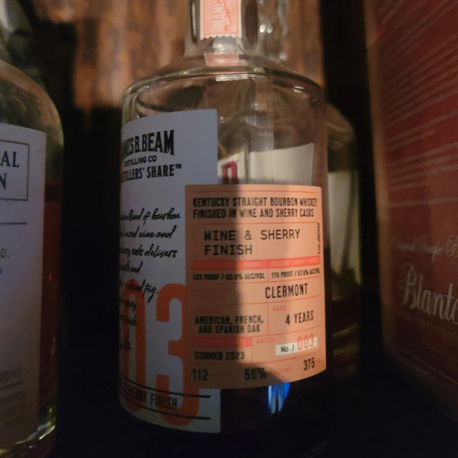 Jim Beam Distiller's Share Bourbon Finished in Wine & Sherry Batch 03